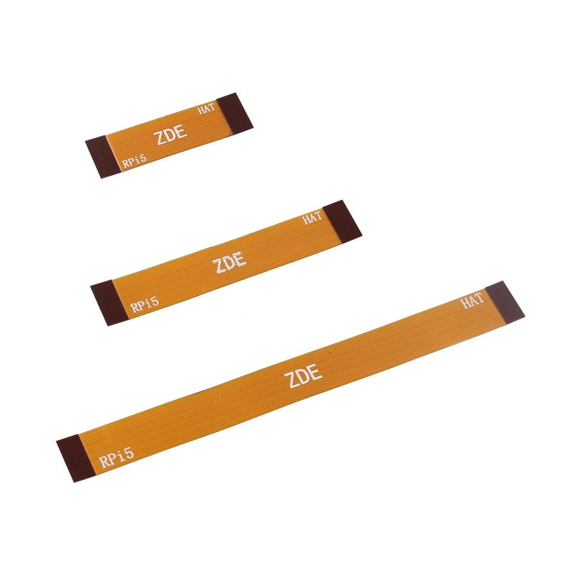 ZDE 6PCS 16Pin 0.5mm Pitch 30mm 50mm 90mm PCIe FPC Flexible Flat Cable Set with 2PCS M.2 SSD Mounting Studs Compatible with Raspberry Pi 5 PCIe to M.2 Key M NVMe SSD Adapter PCIe Peripheral Board - Image 2